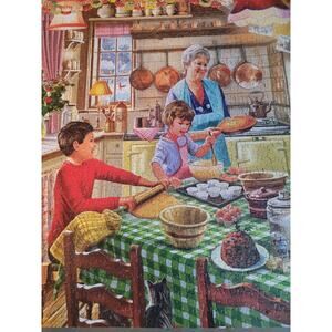 White Mountain “Christmas at Grandma's” 1000-Piece Jigsaw Puzzle Used Complete